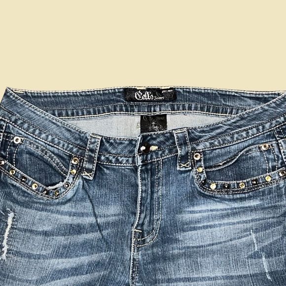 Celleo Mid Rise Embellished Jeans Size 13 31x32 162 - Picture 2 of 7